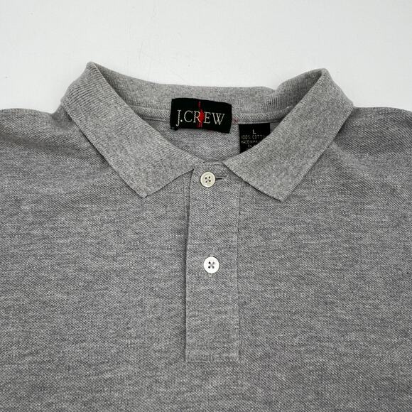 J. Crew Men's Classic Piqué Polo Shirt Vintage 80s Gray - Picture 4 of 6